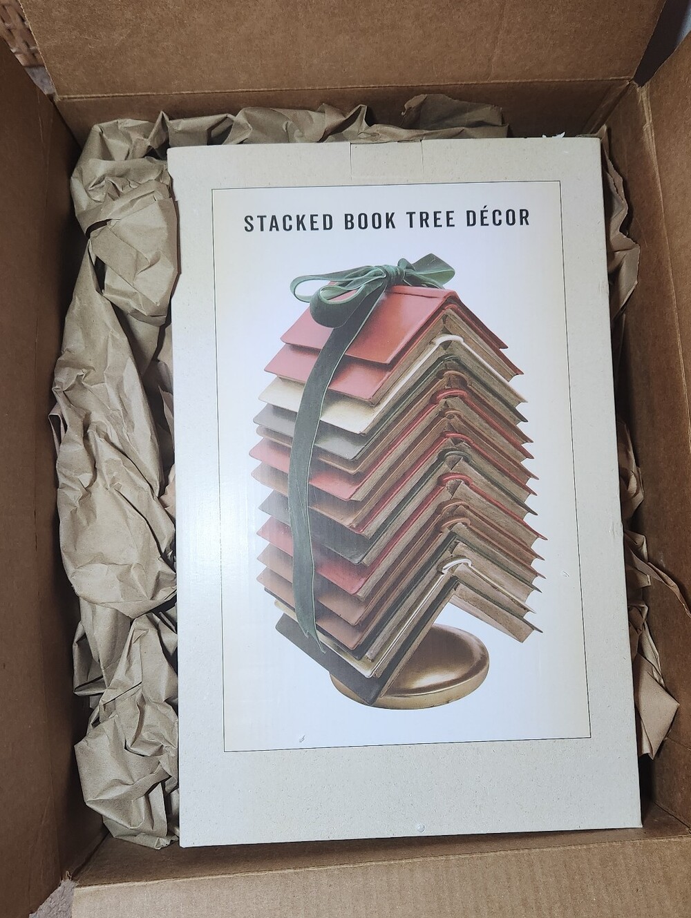Cracker Barrel Stacked Book Tree Decor NWT